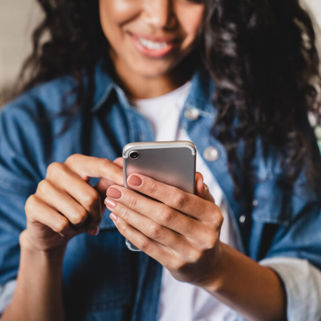 woman texting