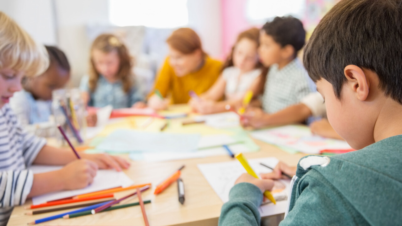Students drawing